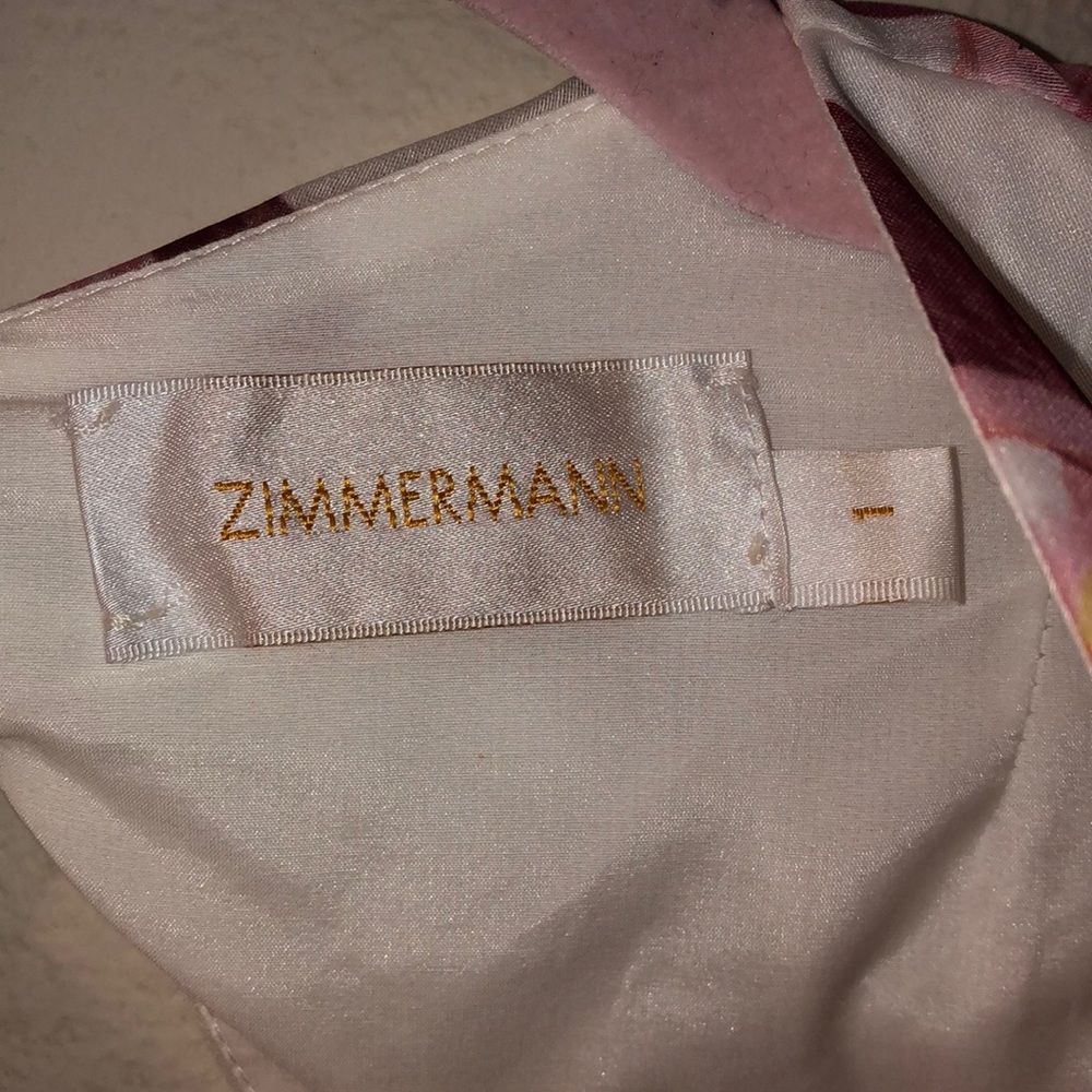 Zimmermann Pink Floral Midi Dress - Picture 5 of 10